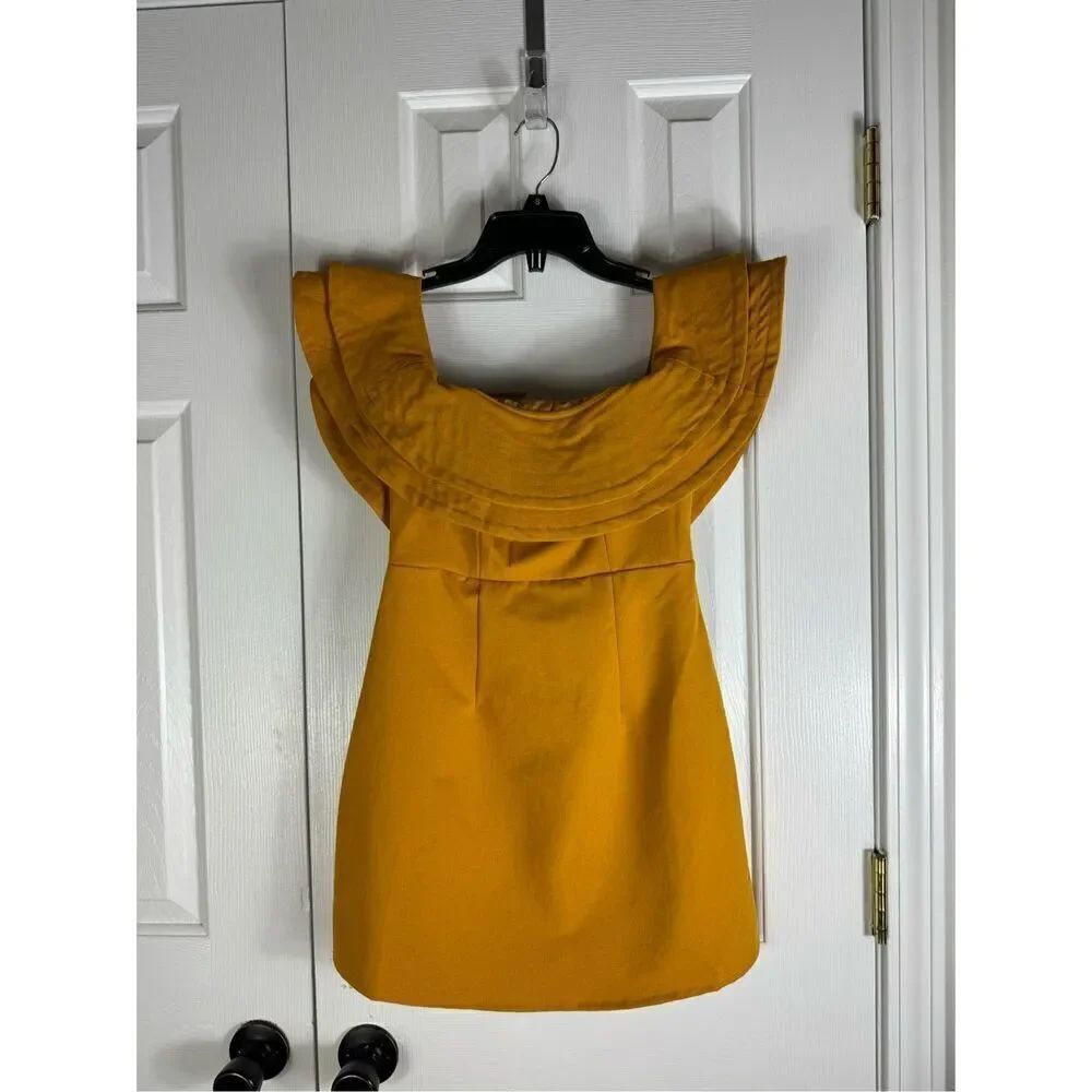 NWT Here Comes The Sun Mustard Regency Core Mini Dress Size XS